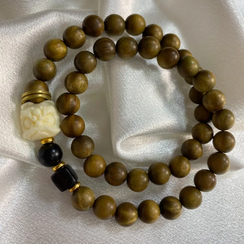 The Years Are Quiet Green Sandalwood Bracelets Unisex-4
