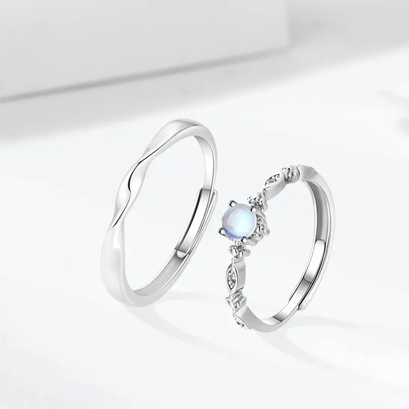 The Years Are Quiet Glass Cat Eye Rings Unisex-2