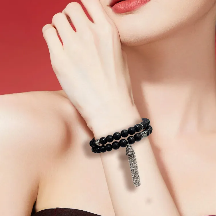 The Years Are Quiet Ebony Wooden Bracelets Unisex-6