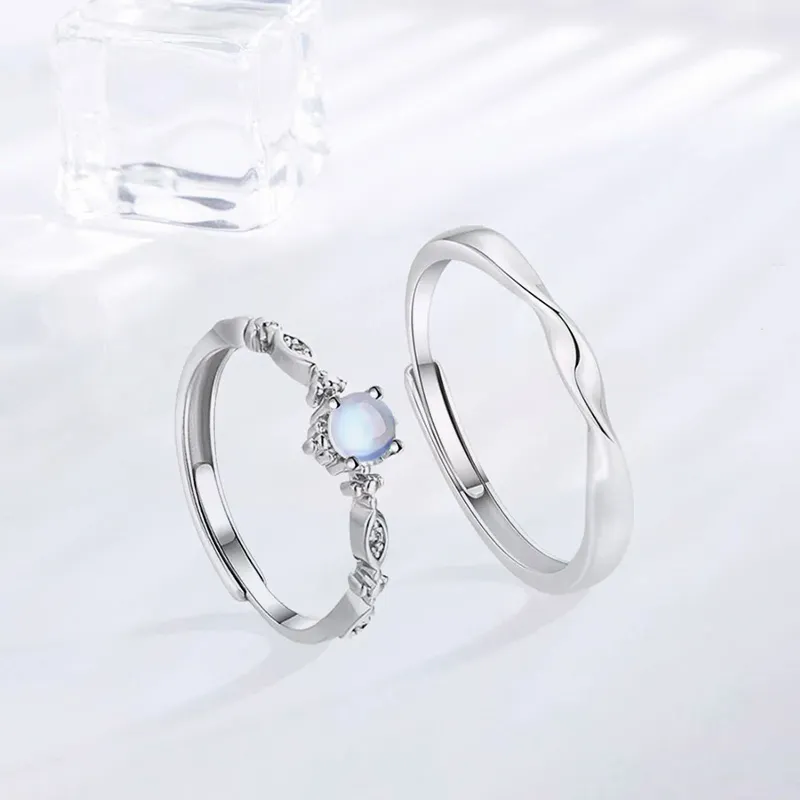 The Years Are Quiet Glass Cat Eye Rings Unisex-4