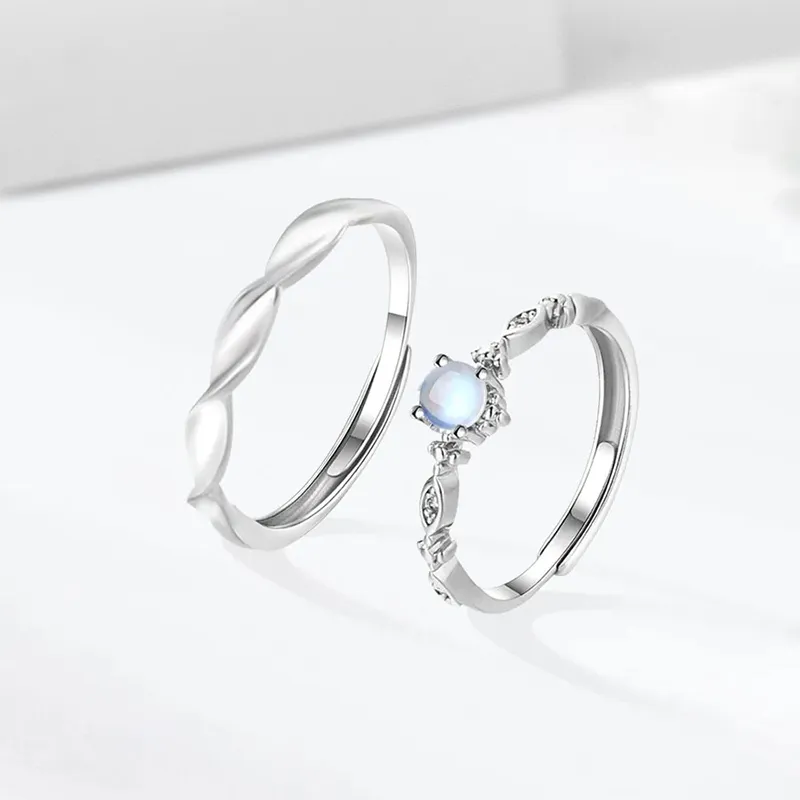 The Years Are Quiet Glass Cat Eye Rings Unisex-3