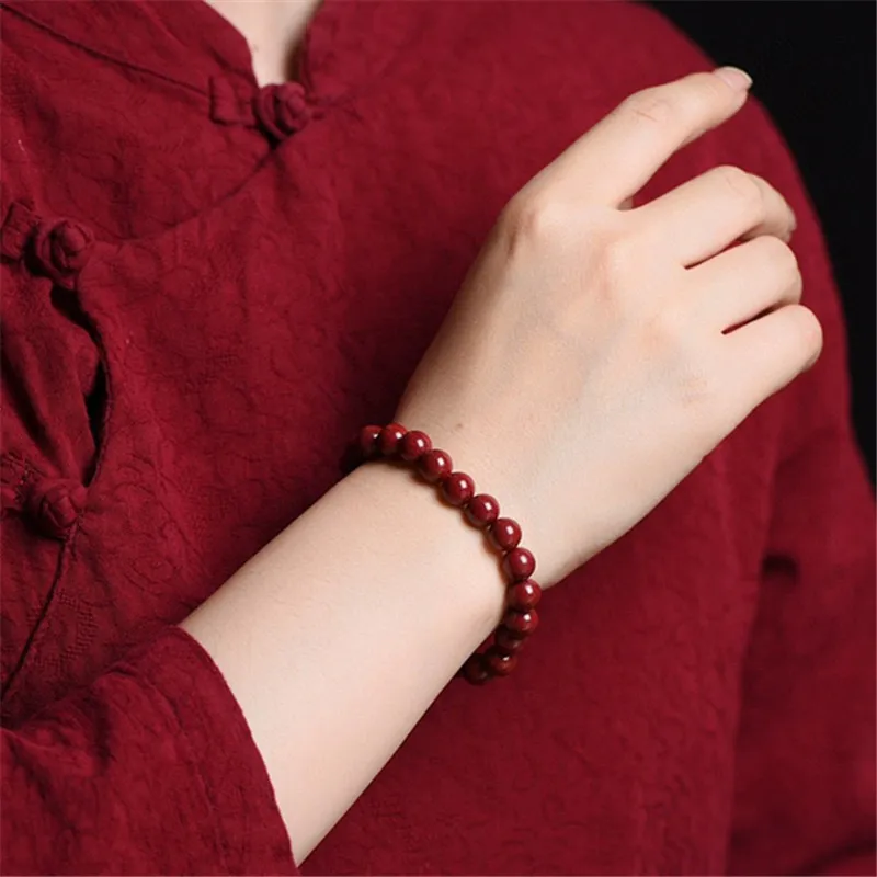 The Years Are Quiet Cinnabar Jade Bracelets Unisex-8