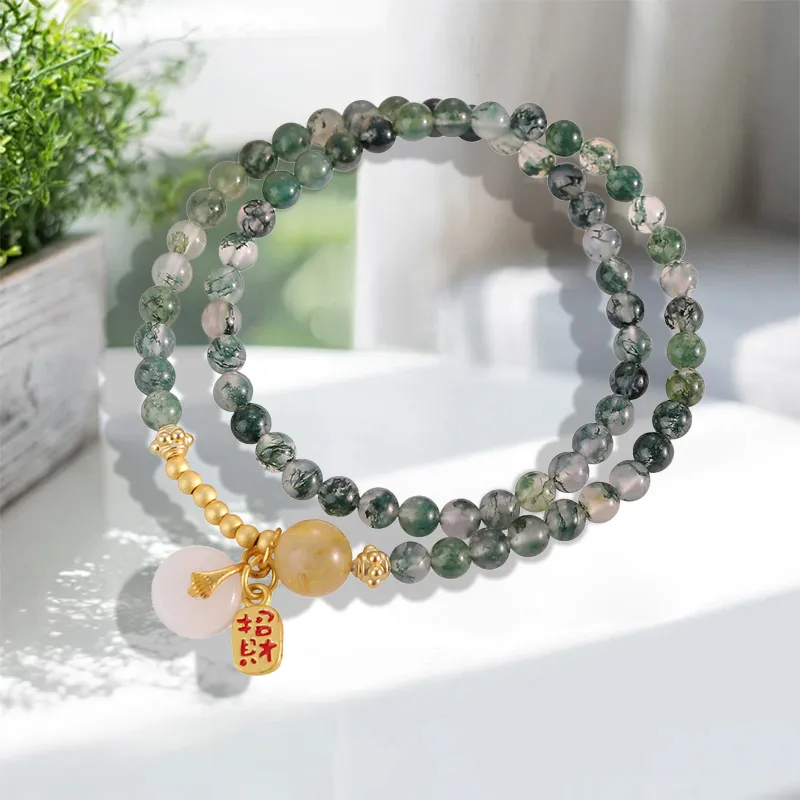The Years Are Quiet Agate Bracelets Unisex-3
