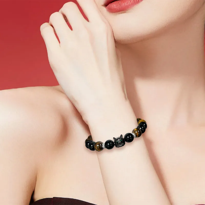 The Years Are Quiet Obsidian Bracelets Unisex-5