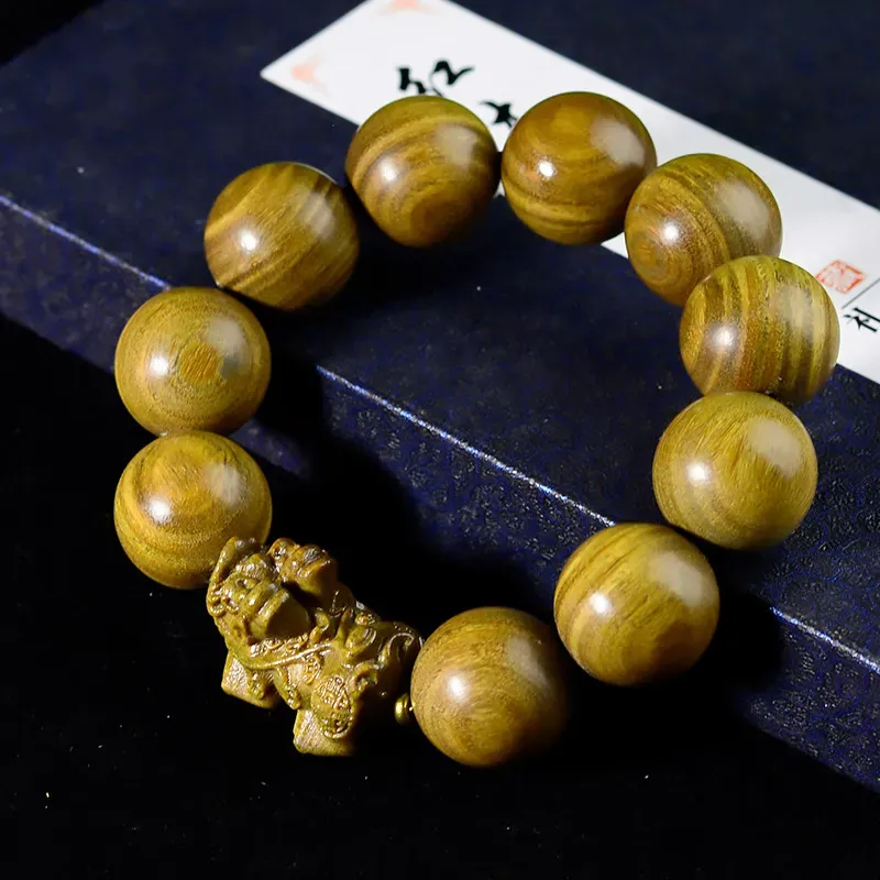 The Years Are Quiet Green Sandalwood Bracelets Unisex-5