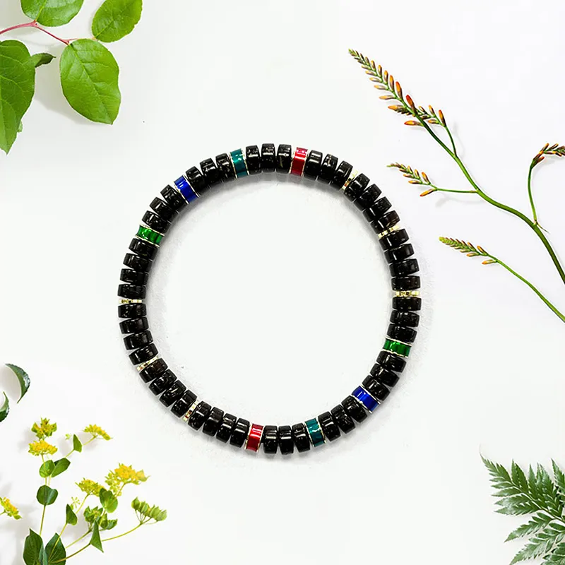 The Years Are Quiet Coconut Shell Beads Bracelets Unisex-1