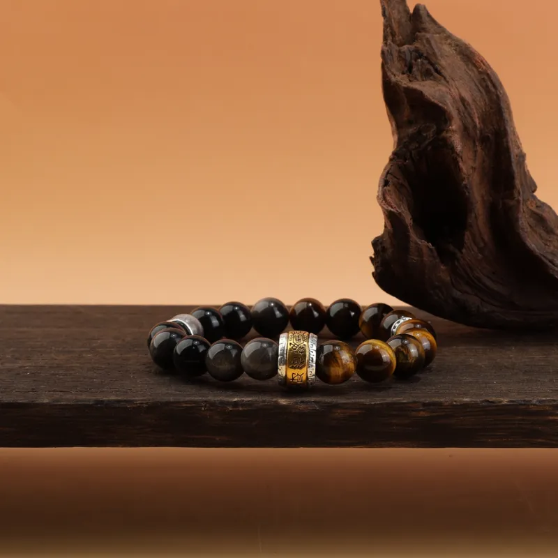 The Years Are Quiet Obsidian Bracelets Unisex-6
