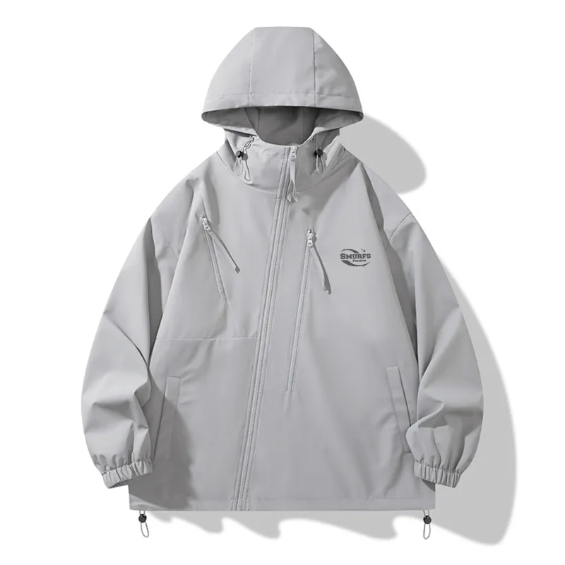 The Smurfs Jackets Coats Unisex Light Gray Green-7