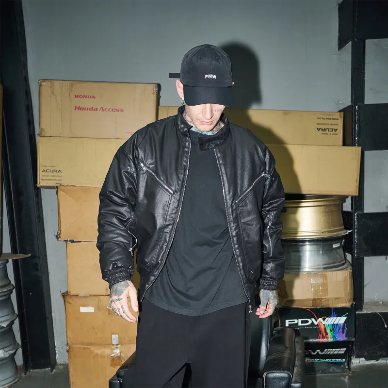 P.M.W Jackets Coats Unisex Black-5