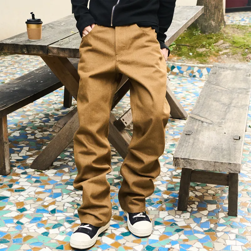P.M.W Jeans Men Khaki-4