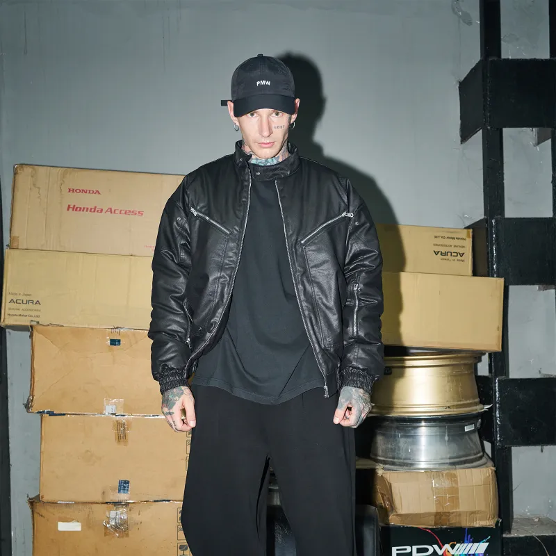 P.M.W Jackets Coats Unisex Black-2