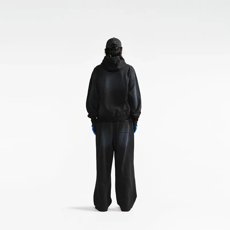 P.M.W Sweatshirt Unisex Washed Black-1