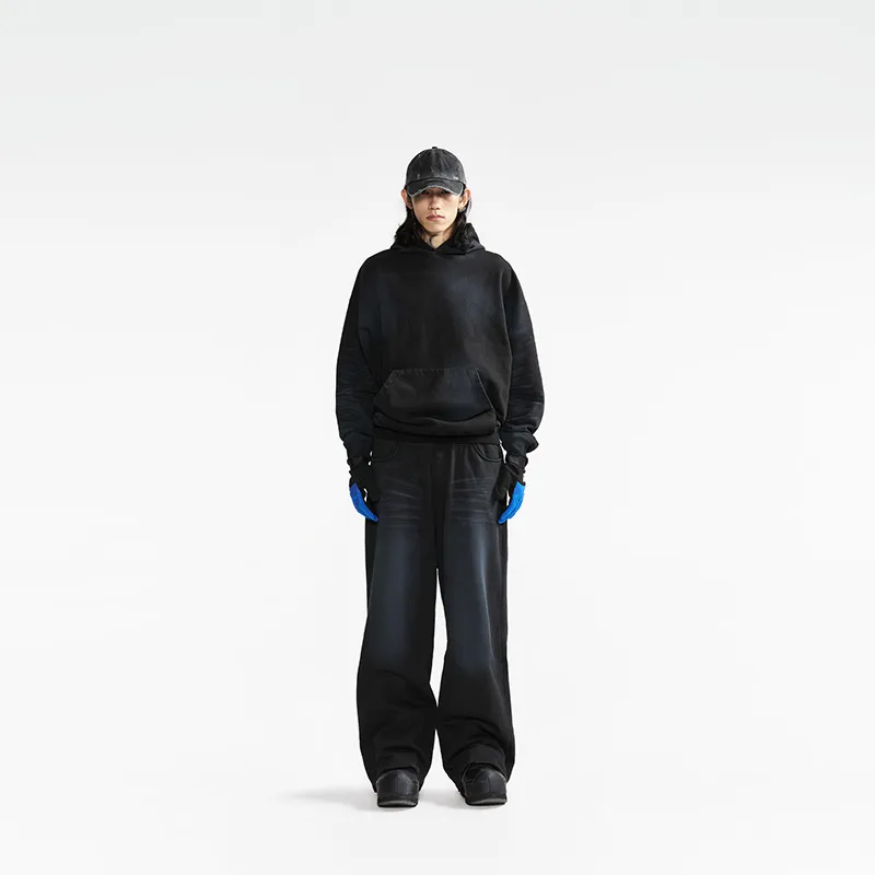 P.M.W Sweatshirt Unisex Washed Black-2