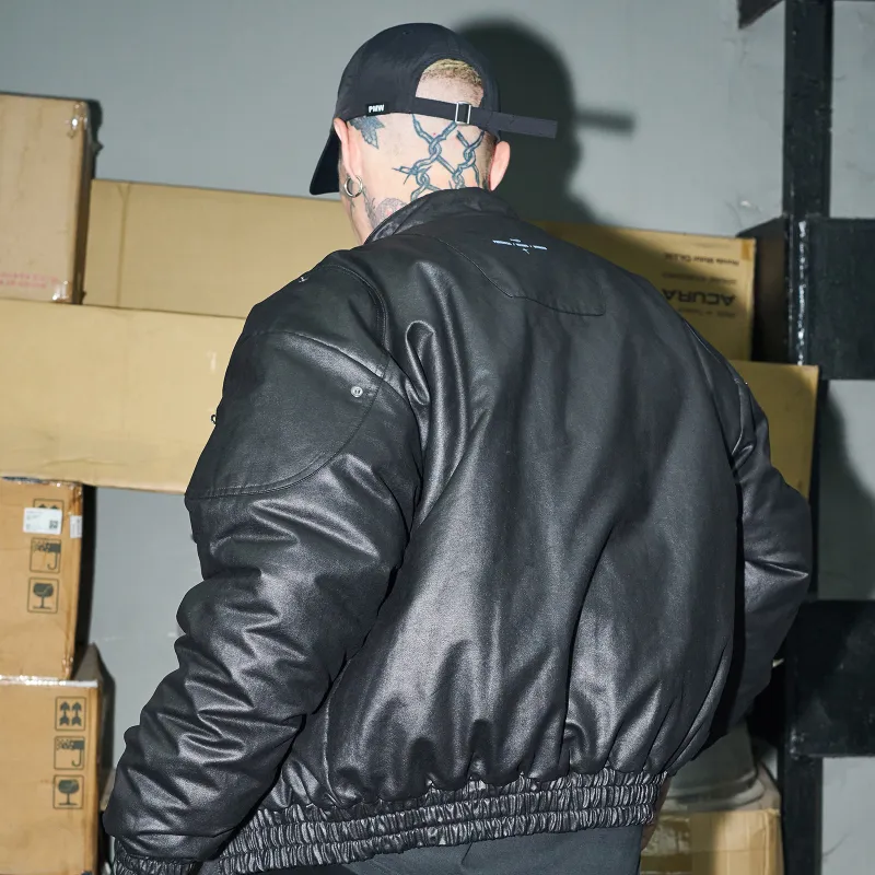 P.M.W Jackets Coats Unisex Black-3