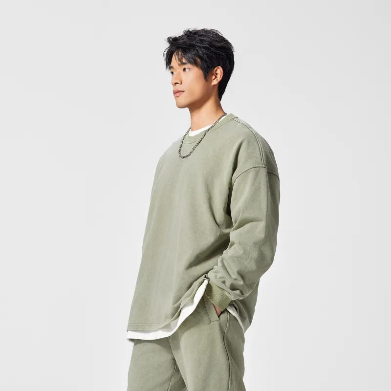 Bodydream Sweatshirts Unisex Gray Green-3