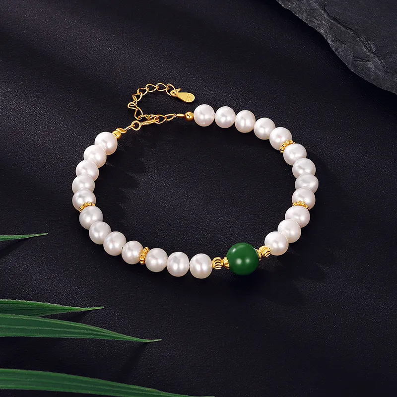 Chinese Jewelry Freshwater Pearl Bracelets Women's-5