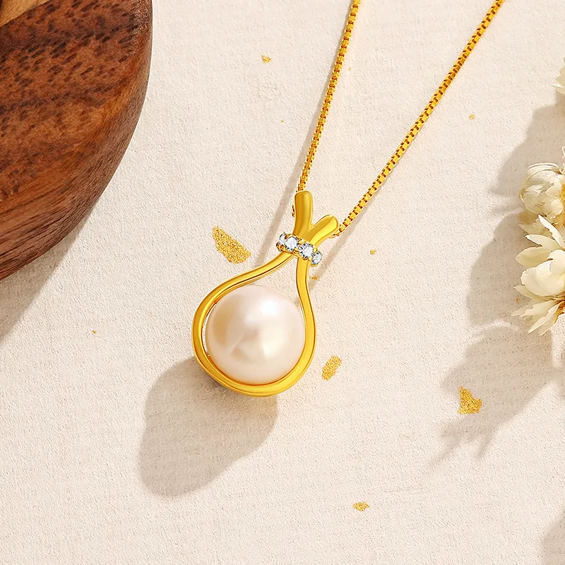 Chinese Jewelry Freshwater Pearl Necklaces Women's-3