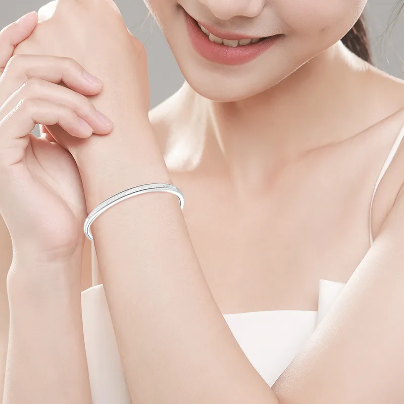 SINO GEM 999 Fine Silver Bangles Women's-6