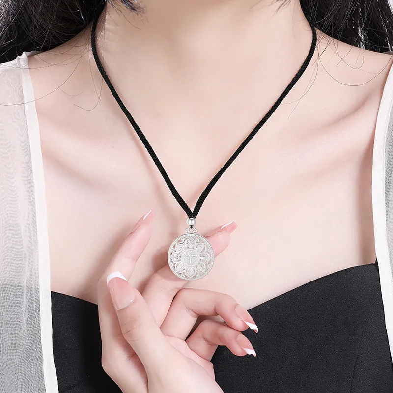 SINO GEM 999 Fine Silver Pendants Unisex-7