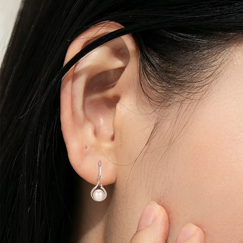 Chinese Jewelry Freshwater Pearl Earrings Women's-5
