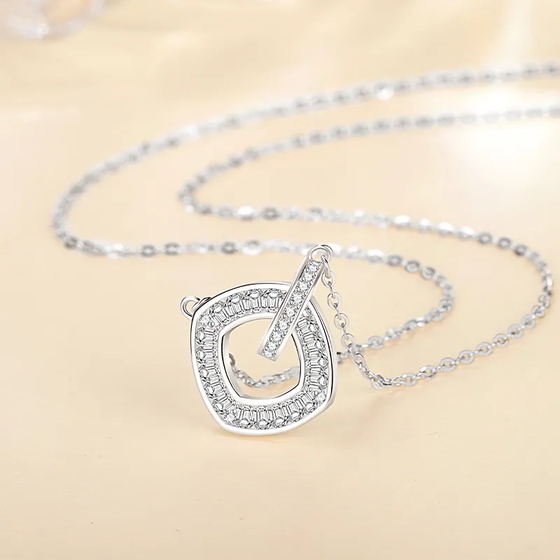 SINO GEM 925 Sterling Silver Necklaces Women's-4