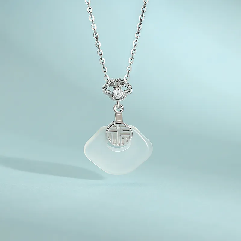 SINO GEM Chalcedony Necklaces Women's-4