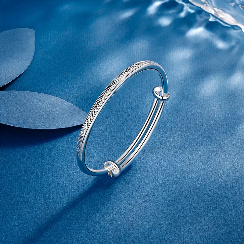 SINO GEM 999 Fine Silver Bangles Women's-1