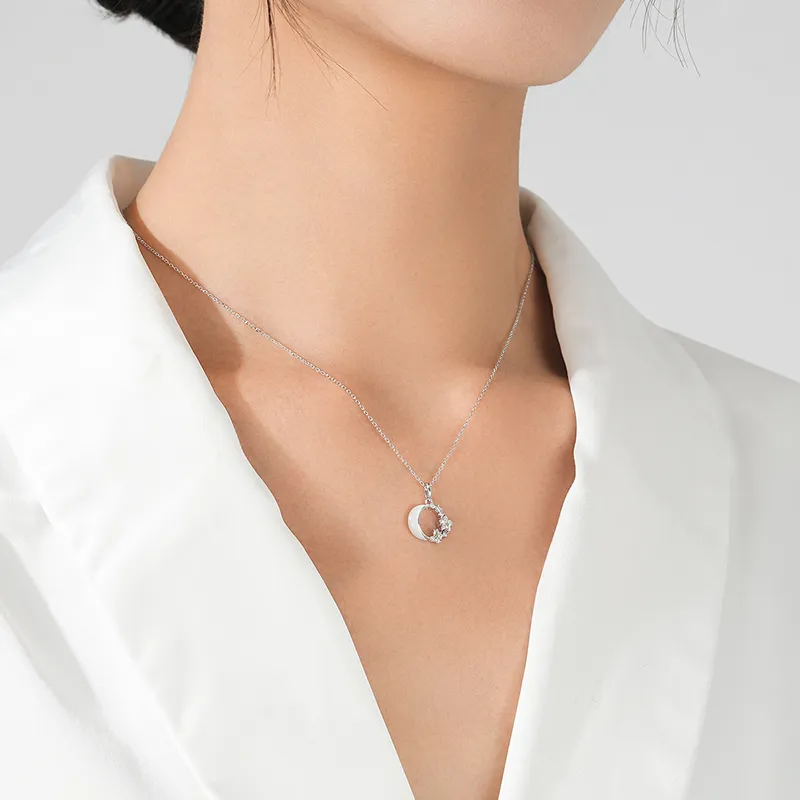 SINO GEM 925 Sterling Silver Necklaces Women's-6