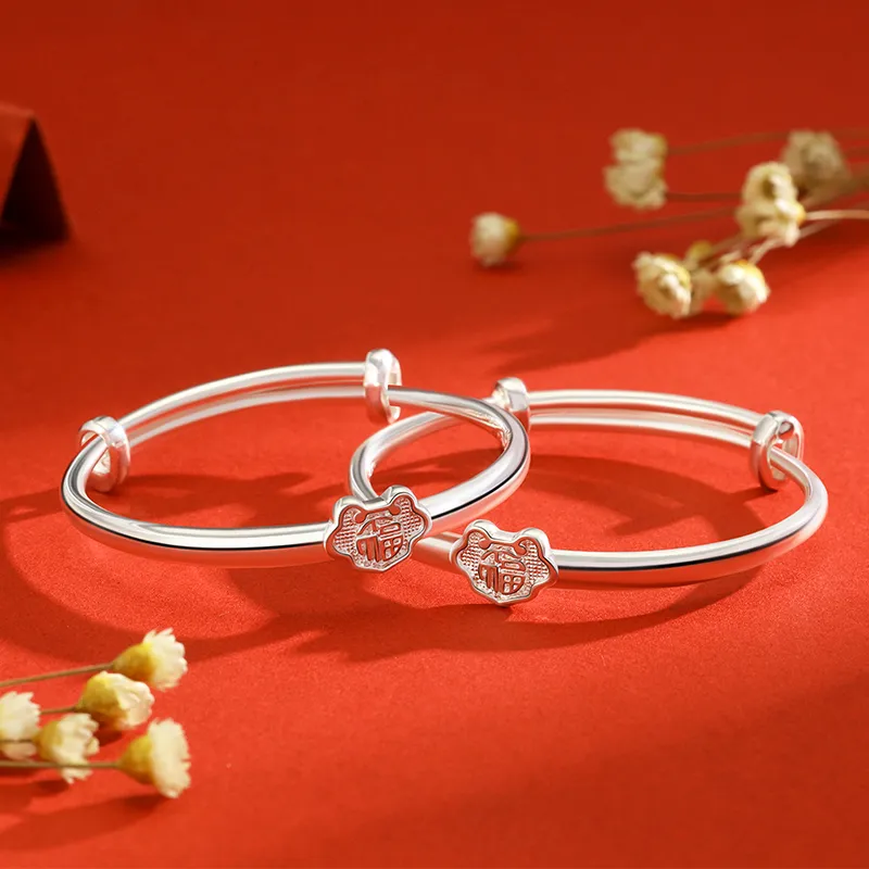 SINO GEM 999 Fine Silver Bangles Kids'-2