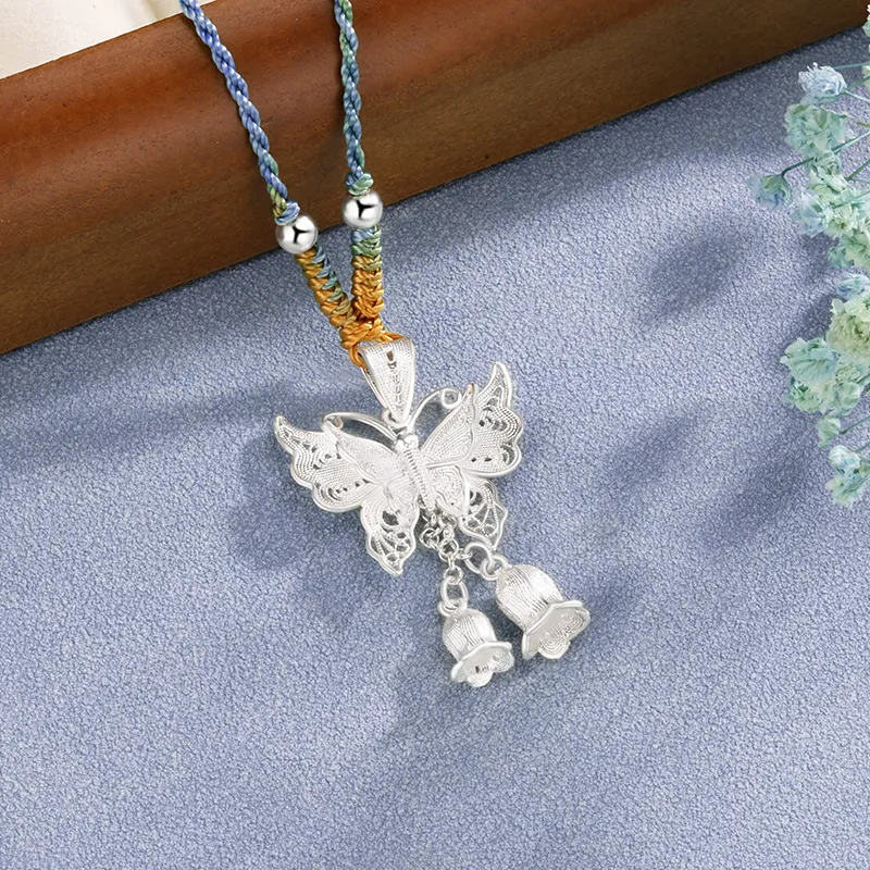 SINO GEM 999 Fine Silver Necklaces Women's-3