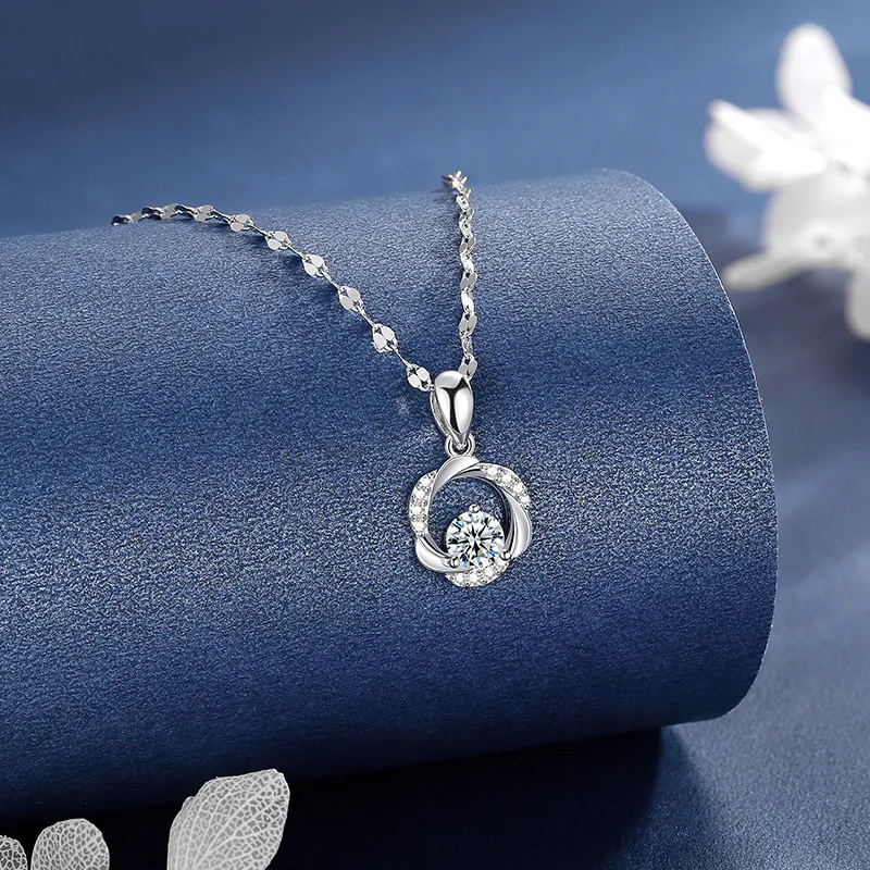SINO GEM 925 Sterling Silver Necklaces Women's-3