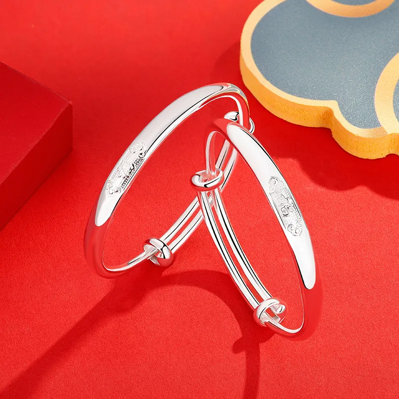 SINO GEM 999 Fine Silver Bangles Kids'-2