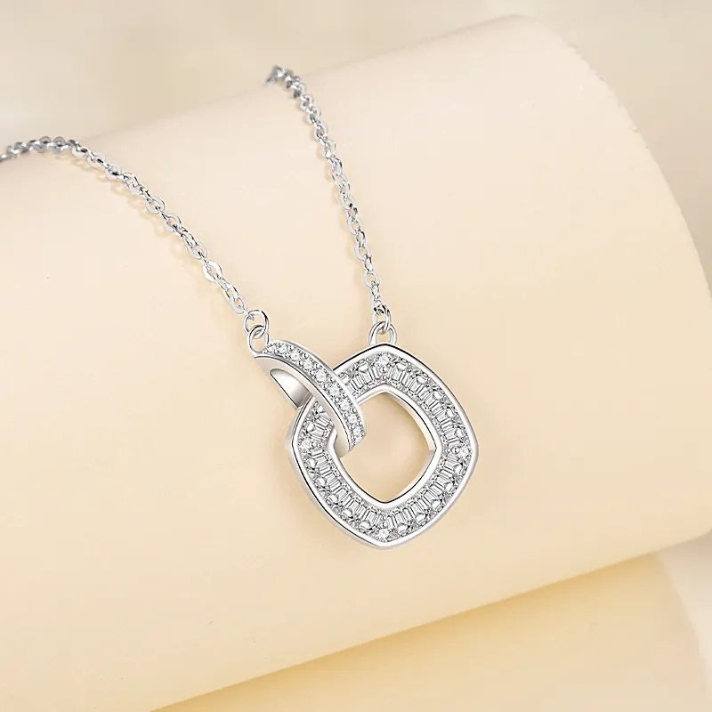 SINO GEM 925 Sterling Silver Necklaces Women's-3