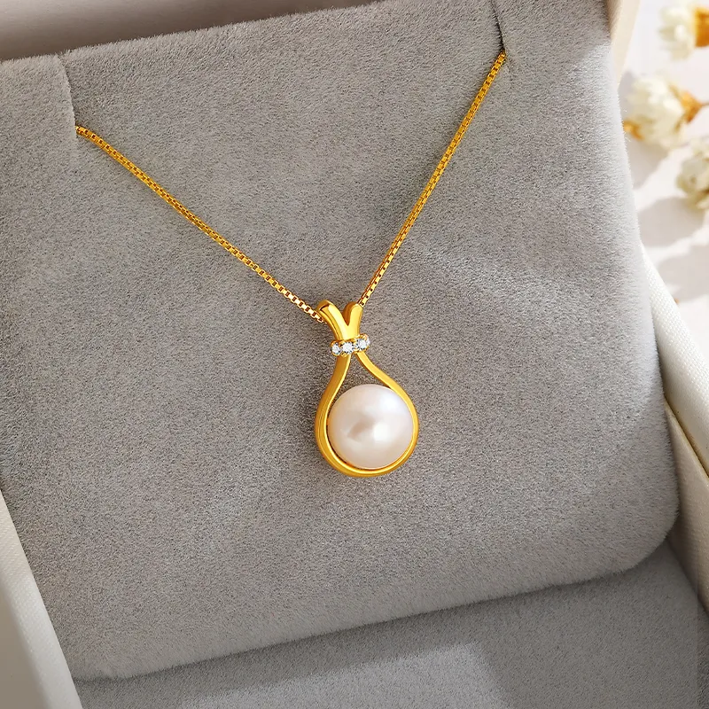 Chinese Jewelry Freshwater Pearl Necklaces Women's-5