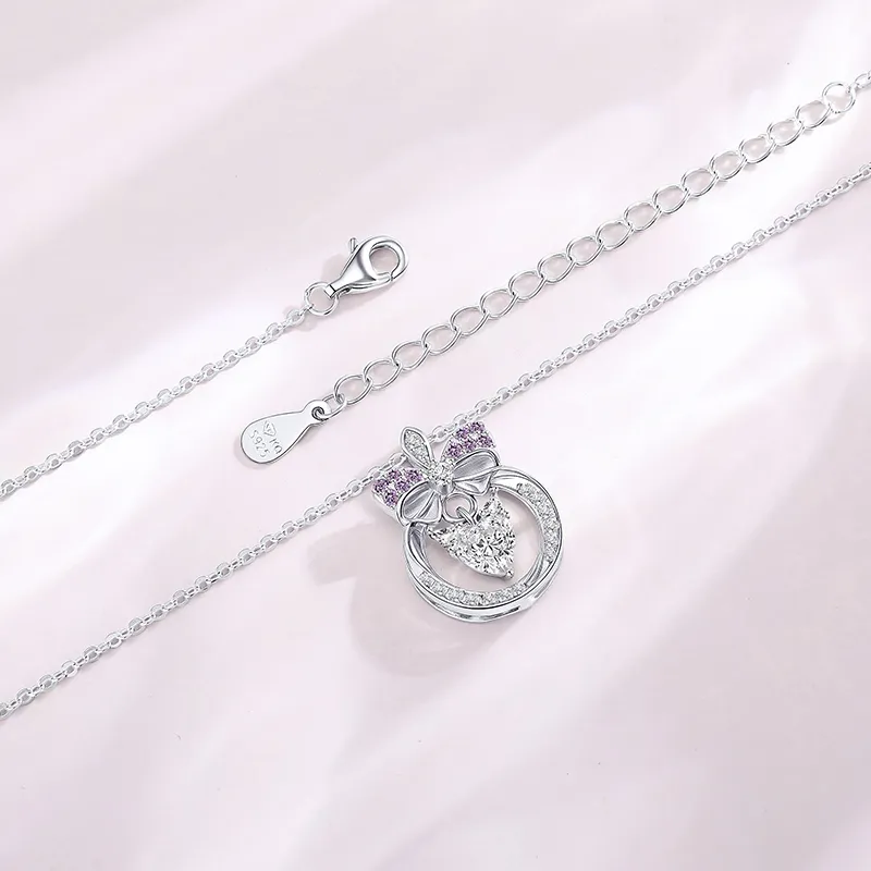 SINO GEM 925 Sterling Silver Necklaces Women's-6