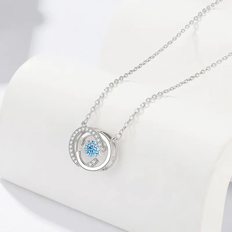 SINO GEM 925 Sterling Silver Necklaces Women's-4