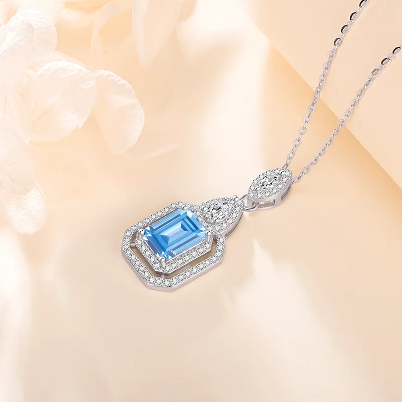 SINO GEM 925 Sterling Silver Necklaces Women's-1