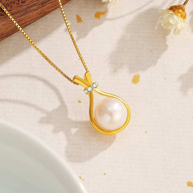 Chinese Jewelry Freshwater Pearl Necklaces Women's-2
