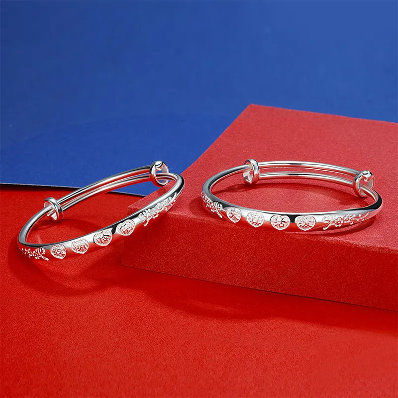 SINO GEM 999 Fine Silver Bangles Kids'-3