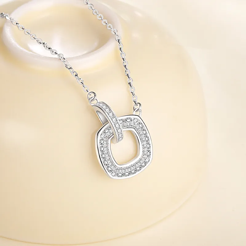 SINO GEM 925 Sterling Silver Necklaces Women's-5