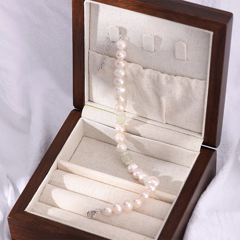 SINO GEM Pearl Silver Bracelet Women's-4
