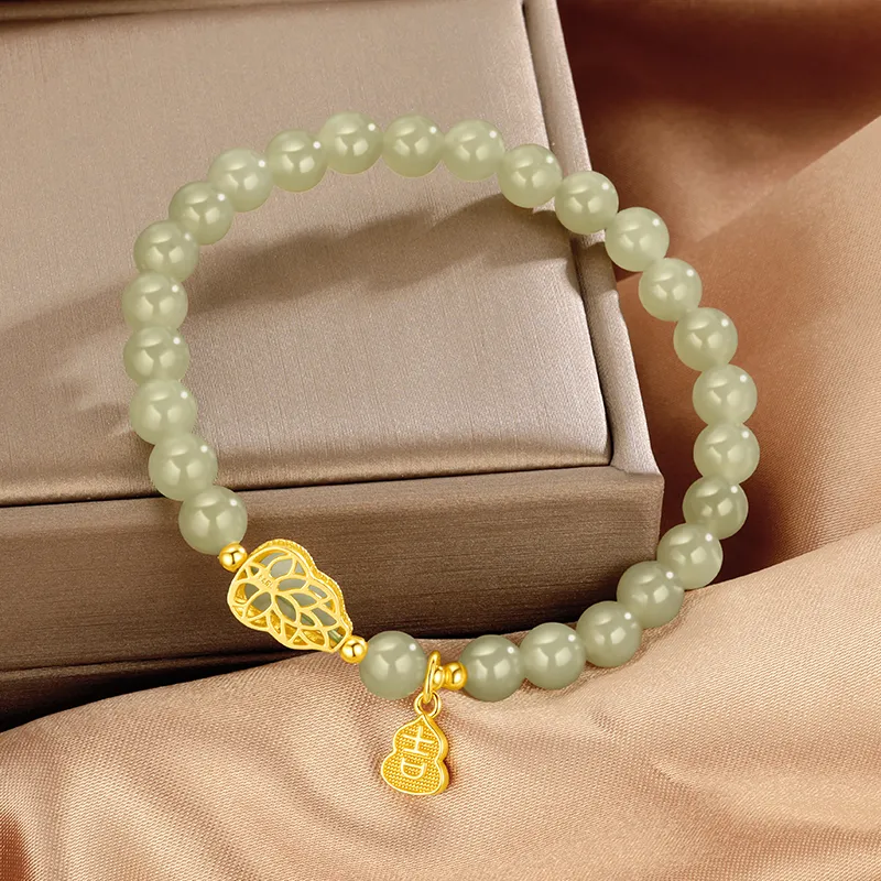 SINO GEM Hetian Jade Bracelets Pale Greenish White Jade Women's-3
