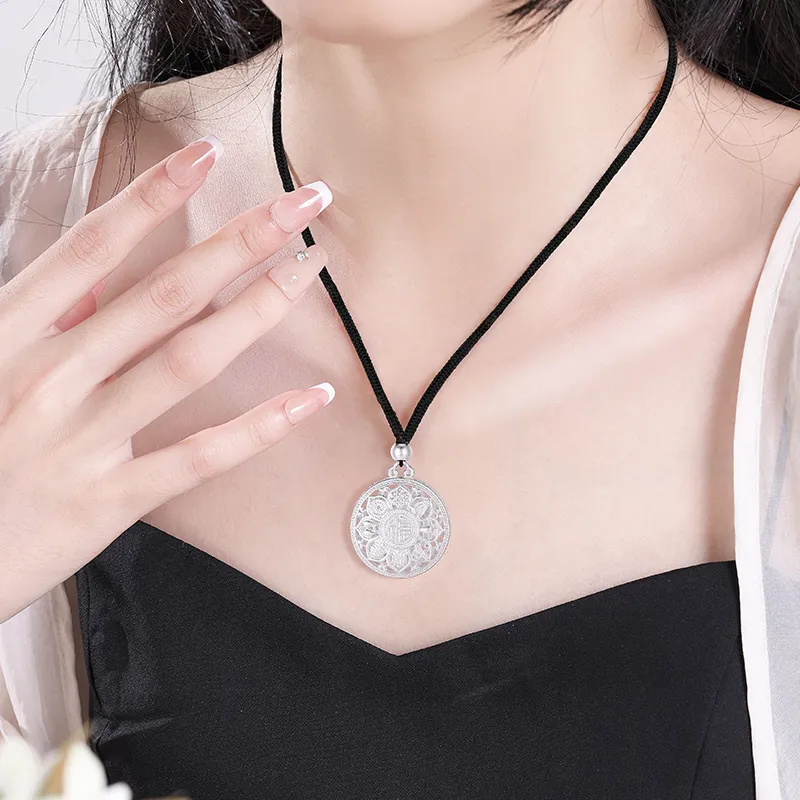 SINO GEM 999 Fine Silver Pendants Unisex-6