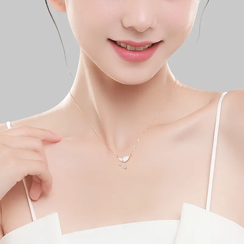SINO GEM 925 Sterling Silver Necklaces Women's-5