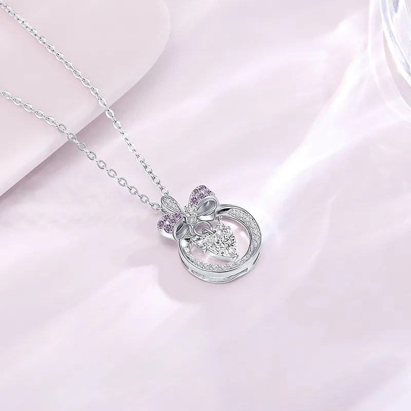 SINO GEM 925 Sterling Silver Necklaces Women's-3