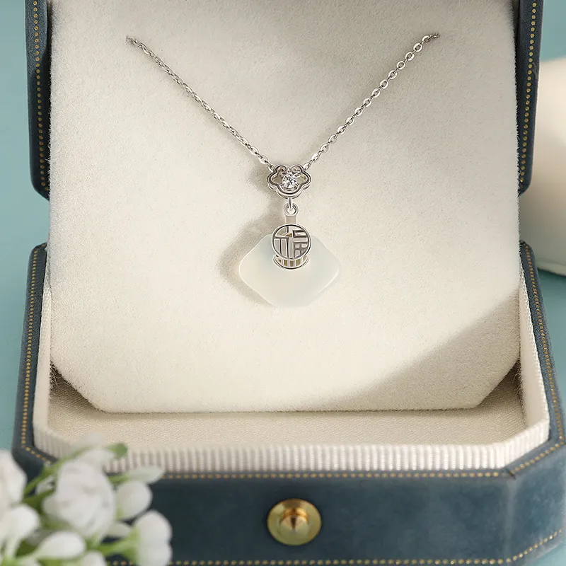SINO GEM Chalcedony Necklaces Women's-3