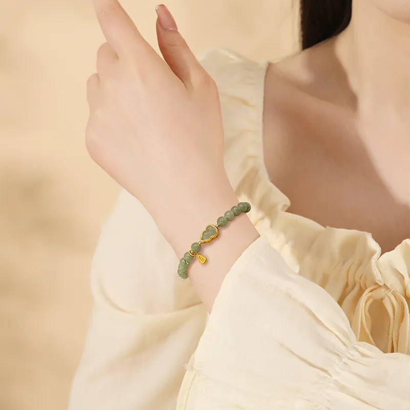 SINO GEM Hetian Jade Bracelets Pale Greenish White Jade Women's-7