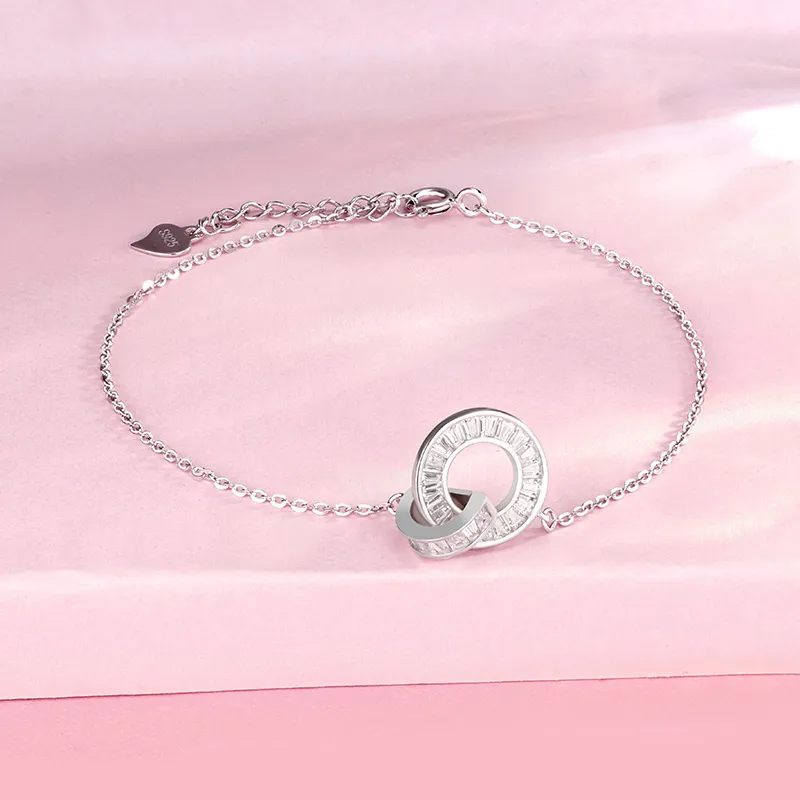 SINO GEM 925 Sterling Silver Bracelets Women's-2
