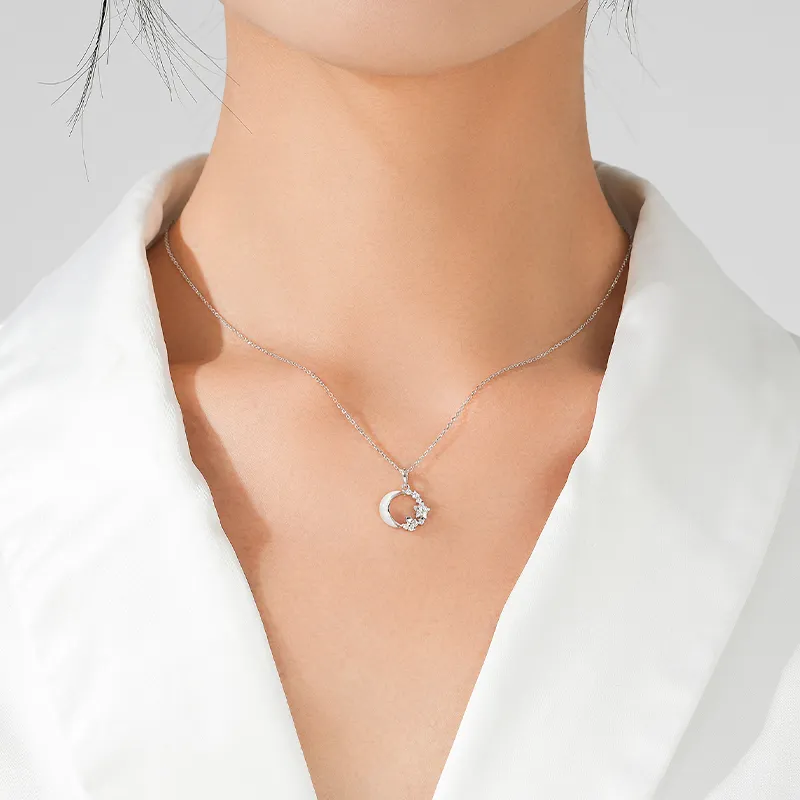 SINO GEM 925 Sterling Silver Necklaces Women's-5