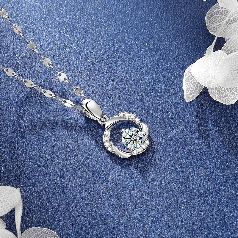 SINO GEM 925 Sterling Silver Necklaces Women's-5